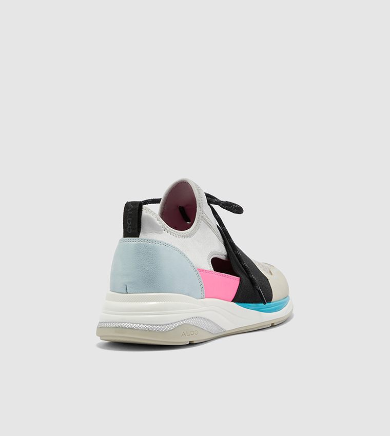 Round Toe Low Top Sneakers-Multi