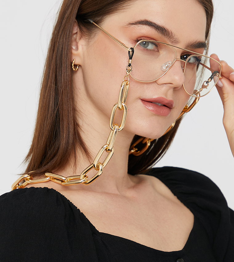 Sunglasses chain online gold