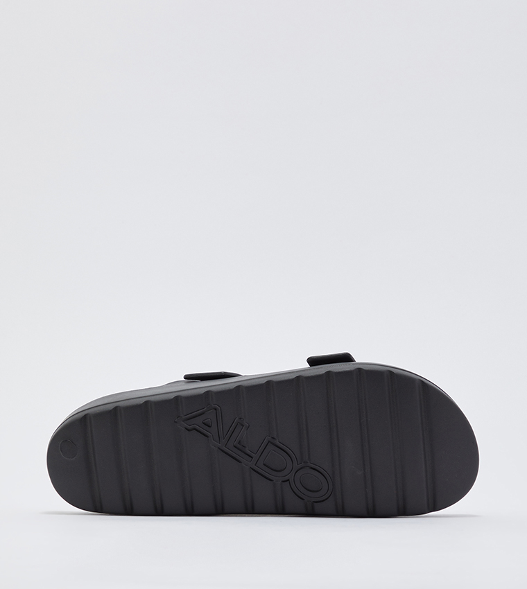 Solid Buckled Flat Sandals