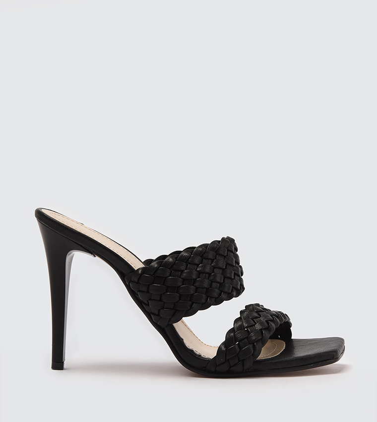 Buy Trendyol Woven Strap Stilleto Heels In Black | 6thStreet Bahrain