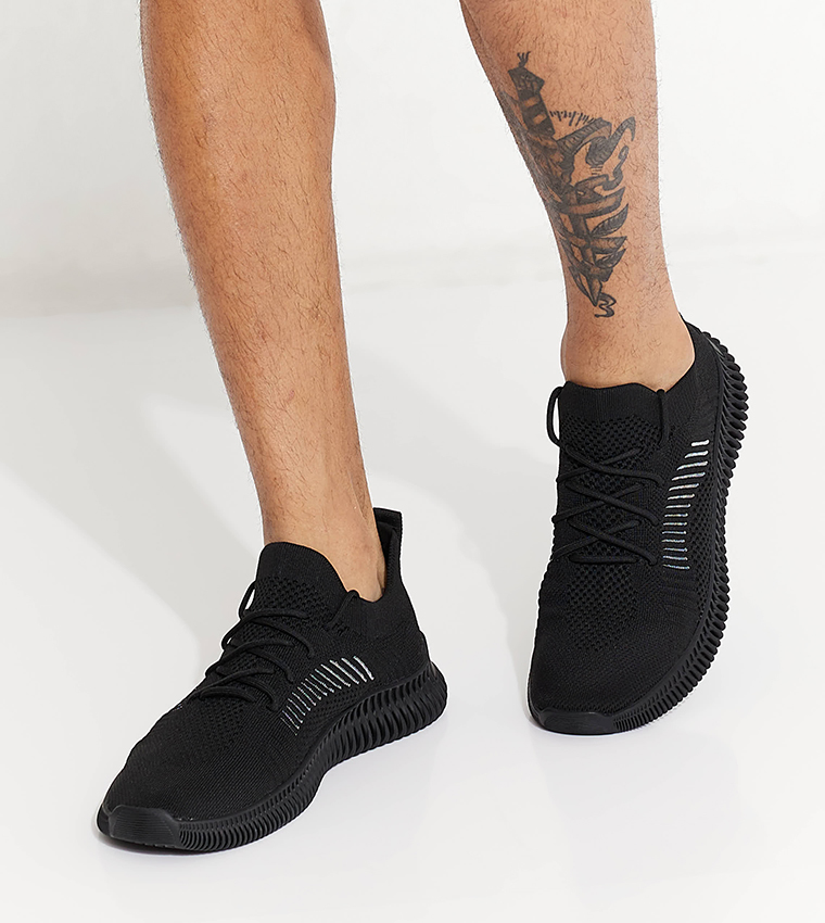 Buy Aldo Gilgai Round Toe Mid Top Sneakers In Black | 6thStreet UAE