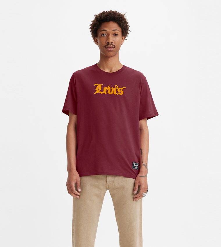 Levi's burgundy t shirt online