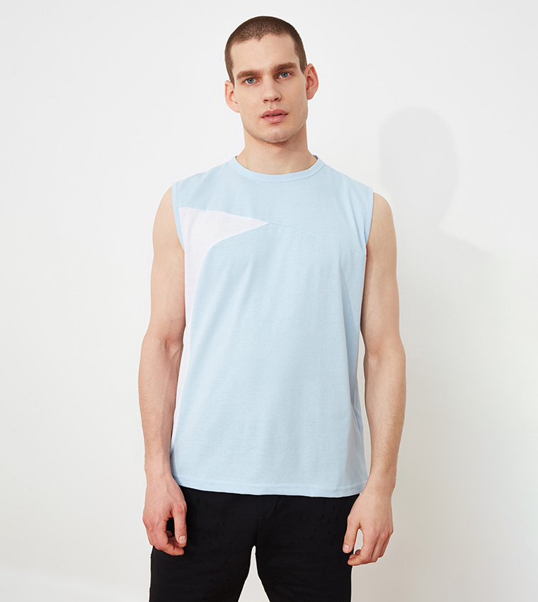 TRENDYOL Unisex-T-Shirt In Blau – Bequemer Relax-Fit Für Herren Und Damen