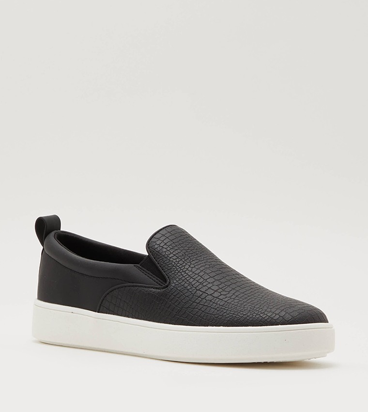 Buy Call It Spring Aprill Textured Slip On Shoes In Black | 6Thstreet  Bahrain