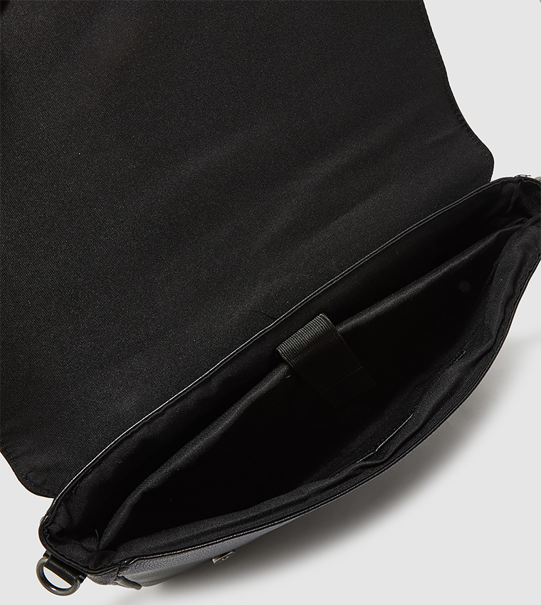 Buy Aldo Bemini Adjustable Flap Messenger Bag In Black | 6thStreet Kuwait