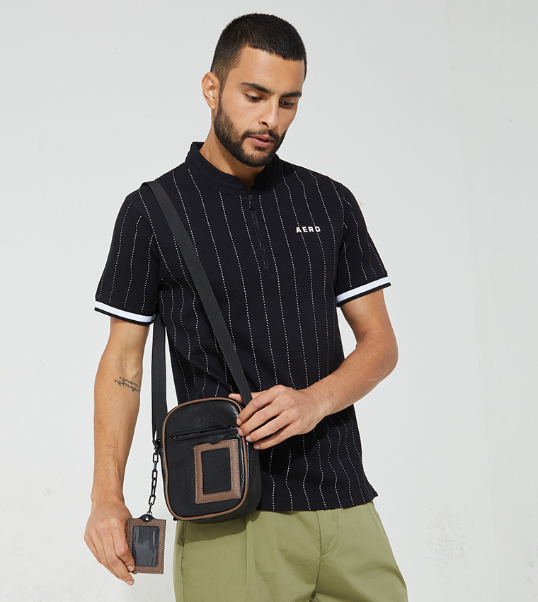 Enzo Zippered Cross Body Bag 