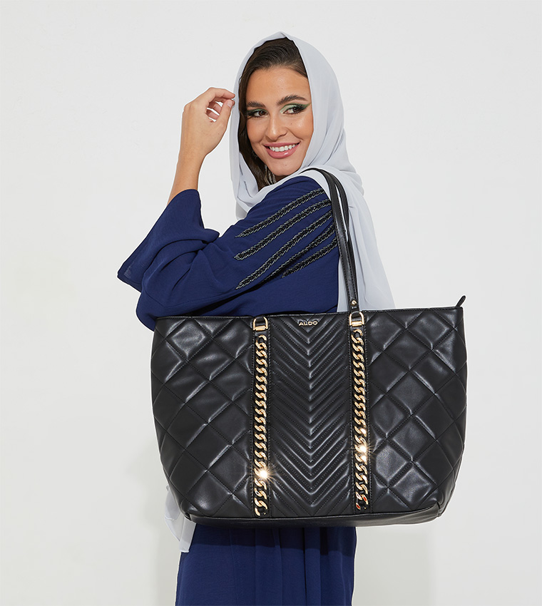 Buy Aldo ETHANAD Quilted Tote Bag In Black | 6thStreet Oman