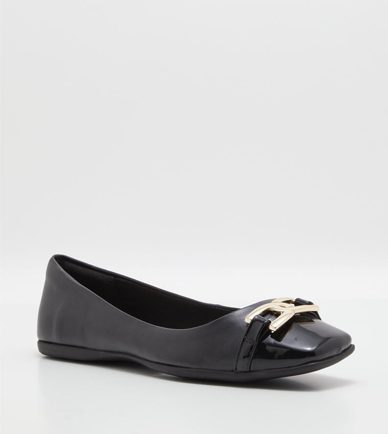 QAELDAN Square Toe Ballerinas