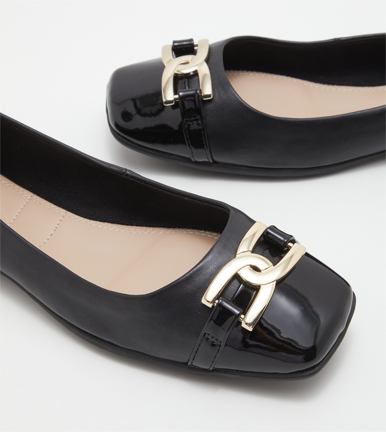 QAELDAN Square Toe Ballerinas