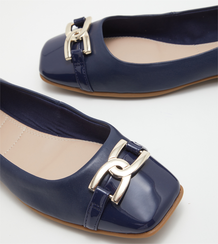 QAELDAN Square Toe Ballerinas