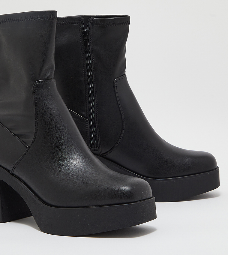 Upstep Platform Heeled Ankle Boots 