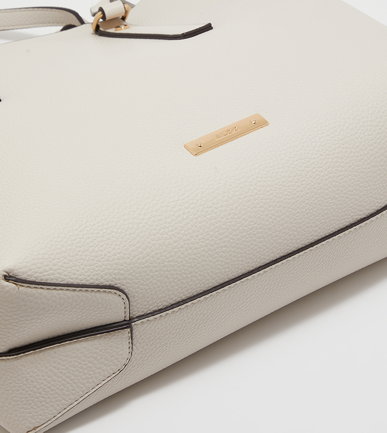 Cibrian Pebble-Grain Finish Zippered Tote Handbag Set