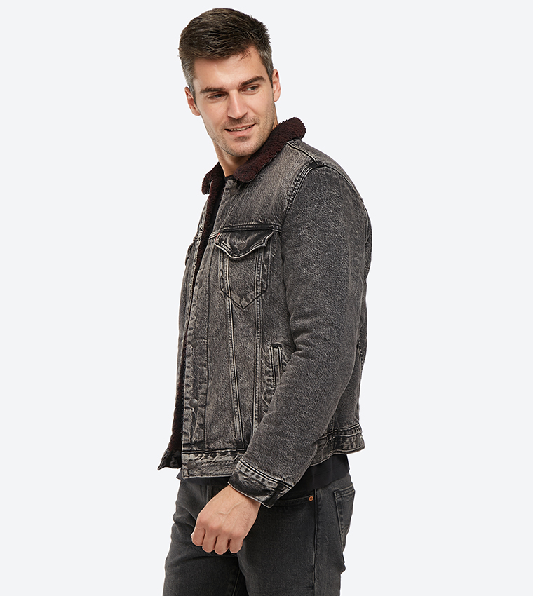 Buy Levi s Justin Timberlake Sherpa Long Sleeve Jacket Grey 16365 0093 In Grey 6thStreet UAE