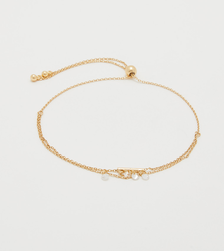 Buy Aldo Accessories Cheldon Stone Detailed Adjustable Bracelet In