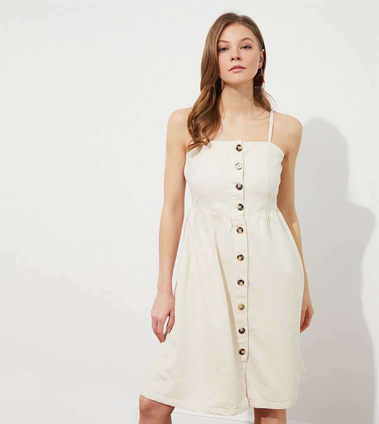 white christmas dresses Sunset Dreams: Strapless Gradient Denim Dress for Women – Canary Houze main image 0
