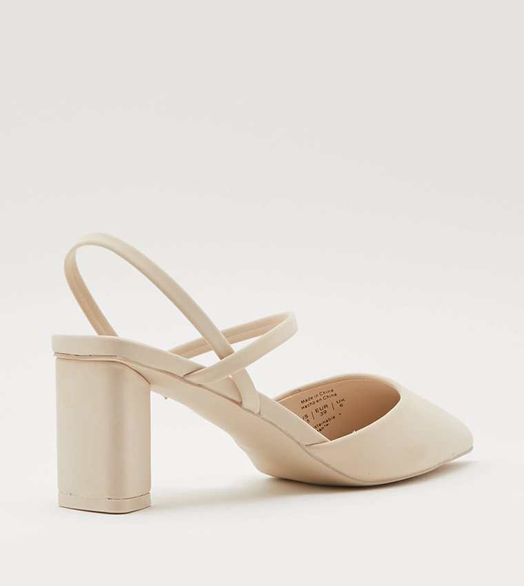 MELODYY Block Heel Pointed Toe Pumps