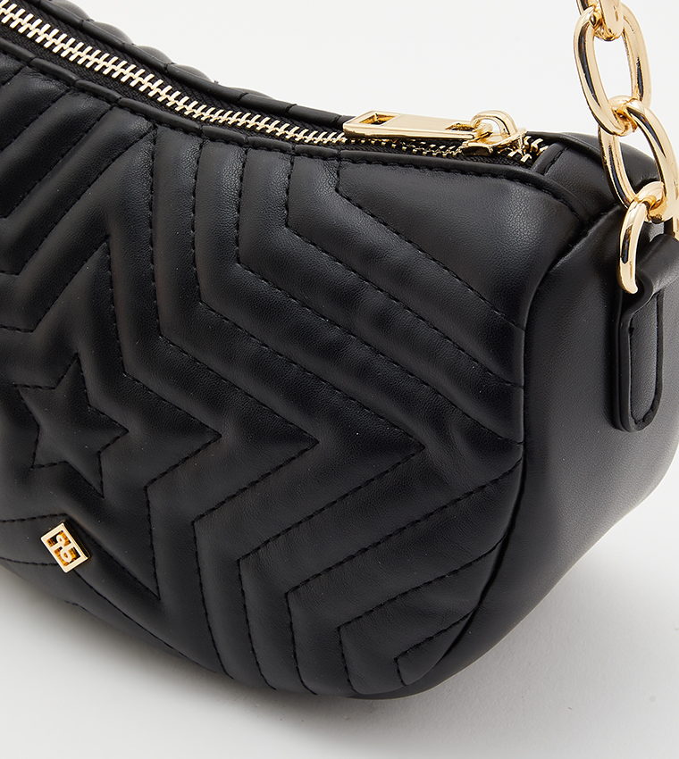 Buy Call It Spring CHIC LIFE Qulited Zip Closure Crossbody Bag In Black