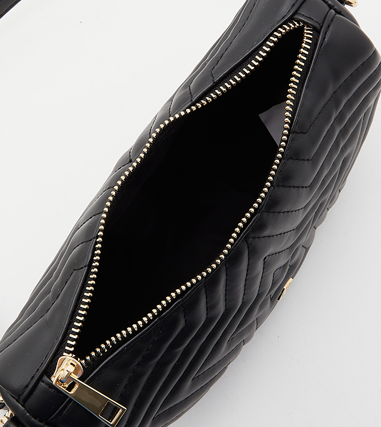 Buy Call It Spring CHIC LIFE Qulited Zip Closure Crossbody Bag In Black