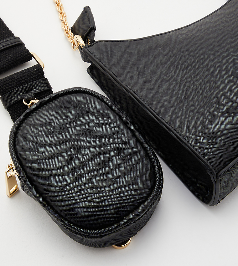 ADREDDIA Zip Closure Crossbody Bag with Pouch