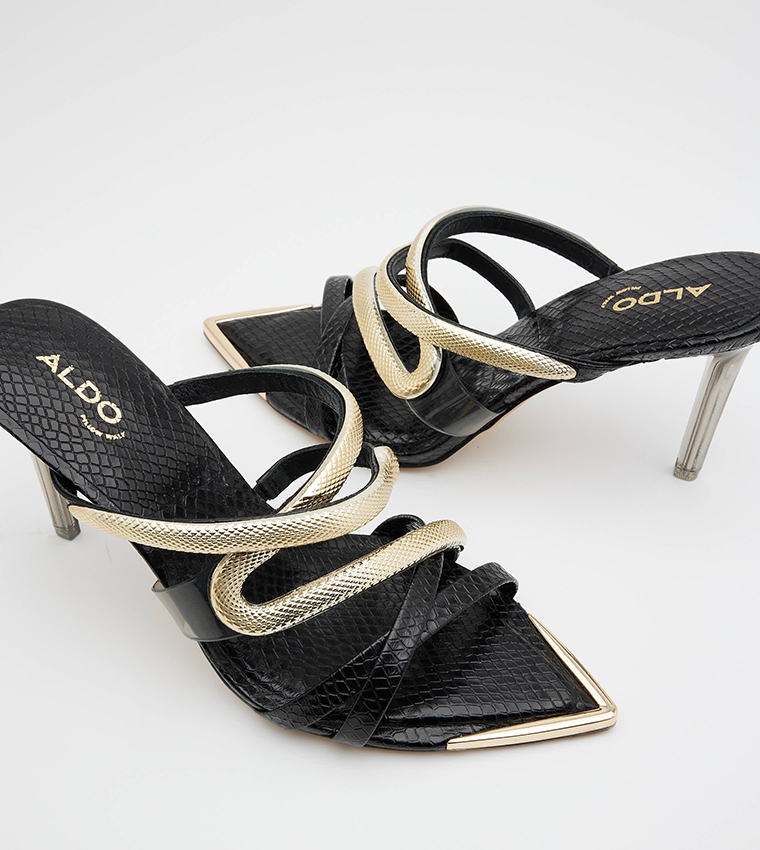 Buy Aldo GLYCONA Textured Stiletto Heel Sandals In Black 6thStreet UAE