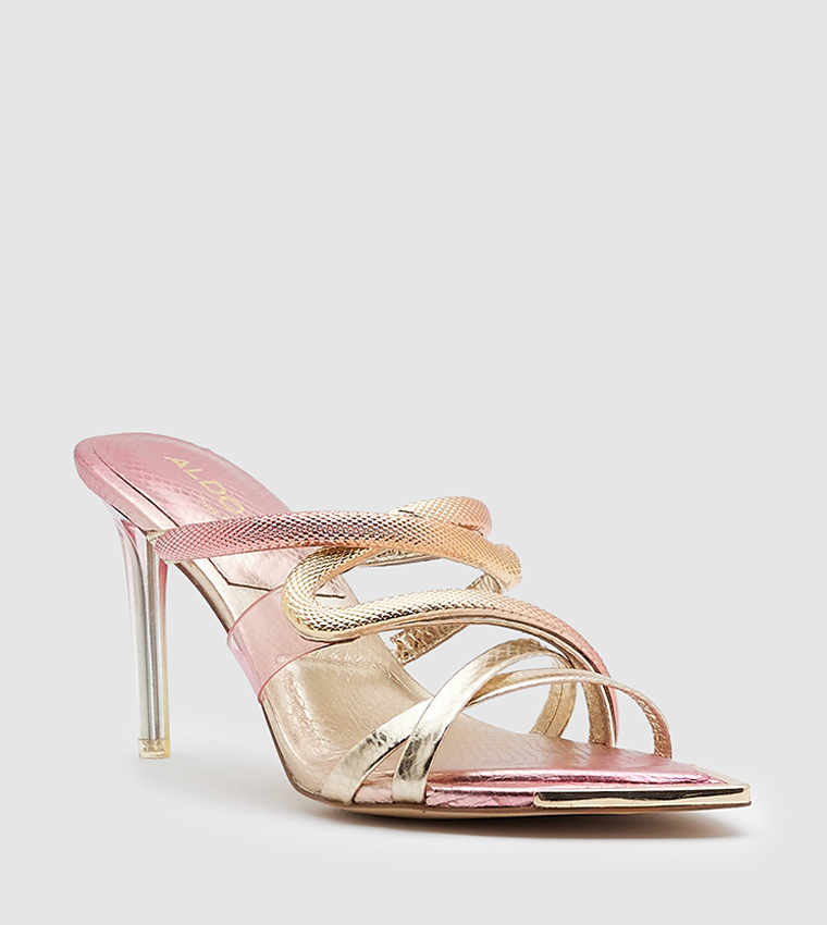 Aldo hot sale gold mules