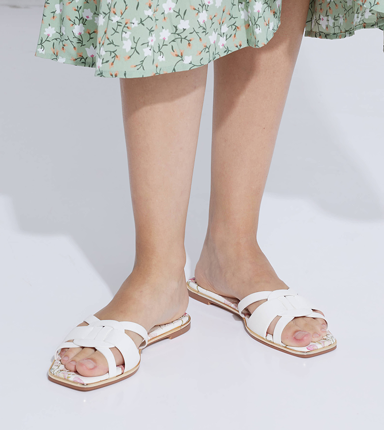 CADIALDAN Open Toe Flat Sandals