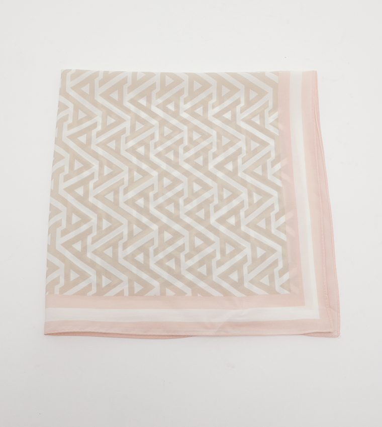 MALAREN Monogram Tribal Print Scarf