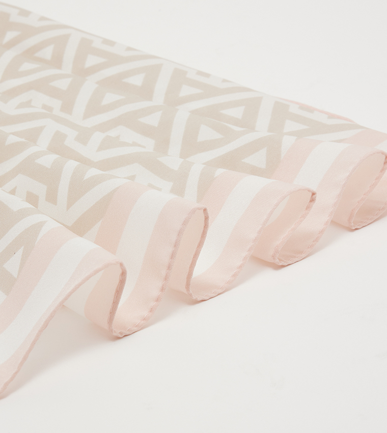 MALAREN Monogram Tribal Print Scarf