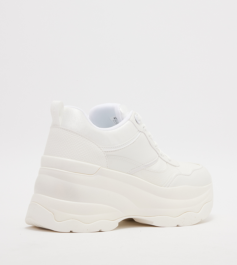 Buy Aldo JAYA Lace Up Platform Sneakers In White | 6thStreet Kuwait
