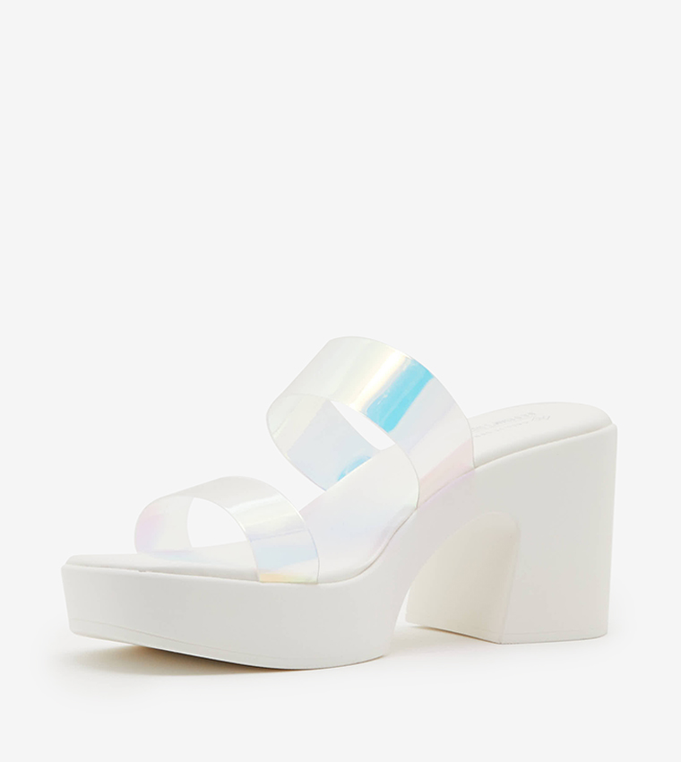 RAID CASSILIA - Platform sandals - silver/silver-coloured - Zalando.ie