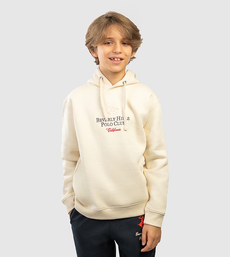 Logo Embroidered Pop-Over Hoodie