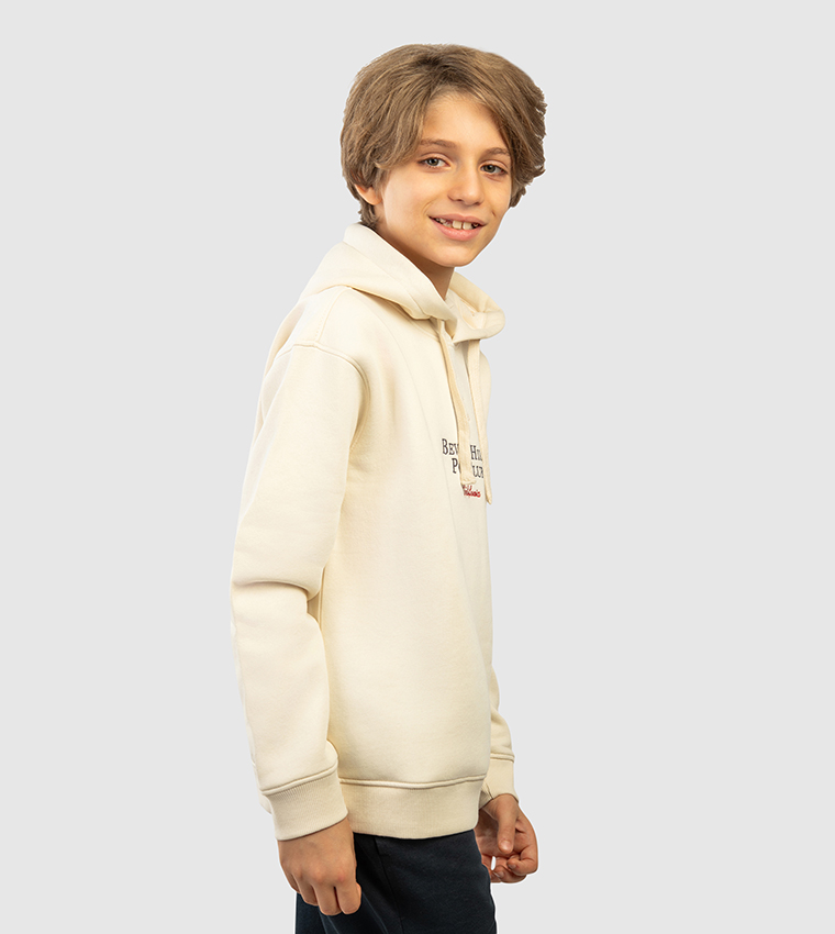 Logo Embroidered Pop-Over Hoodie