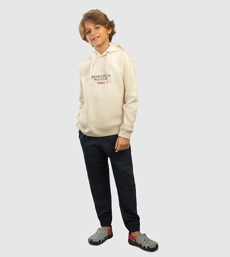 Logo Embroidered Pop-Over Hoodie