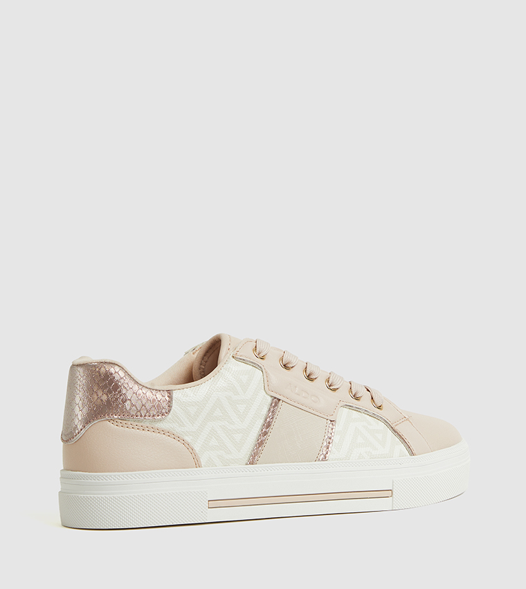 ONIRASEAN Monogram Patterned Lace-Up Sneakers