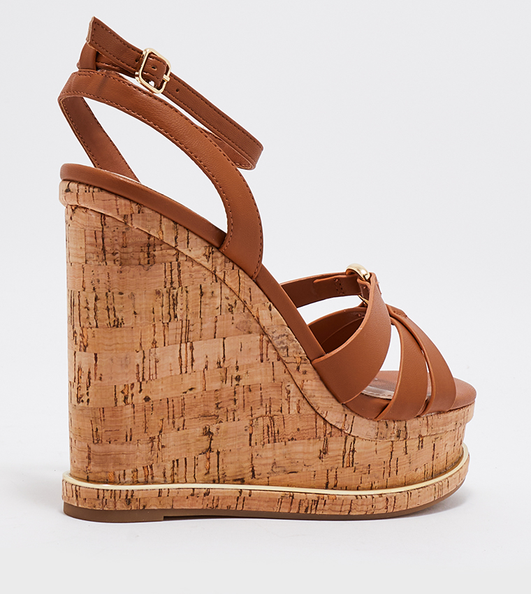 YERAWETH Ankle Strap Wedges