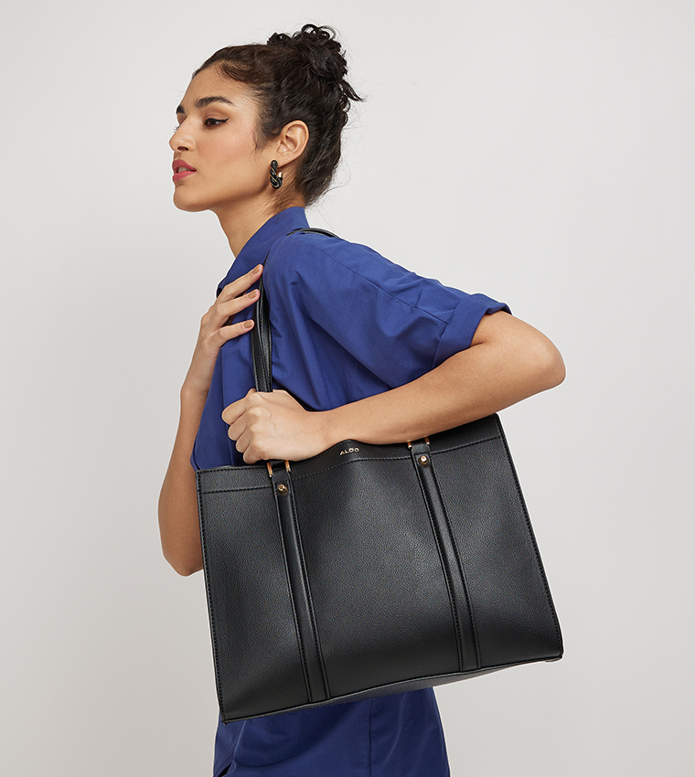 Buy Aldo NINETONINE Solid Tote Bag Set In Black | 6thStreet UAE