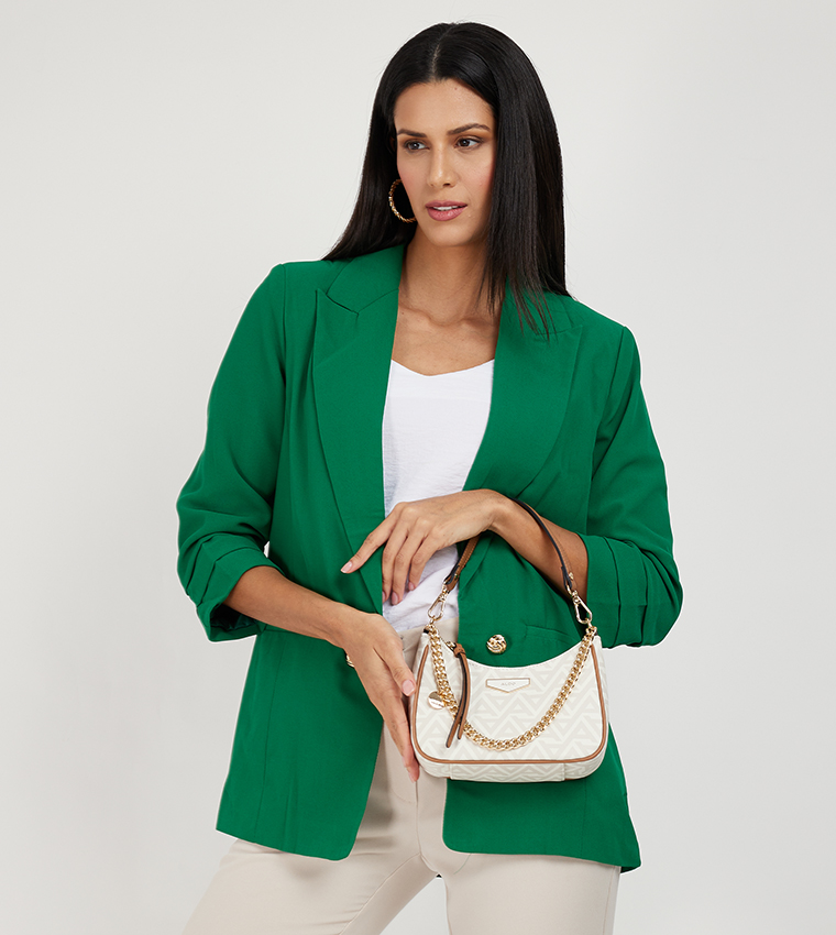 MARICAR Monogram Patterned Shoulder Bag