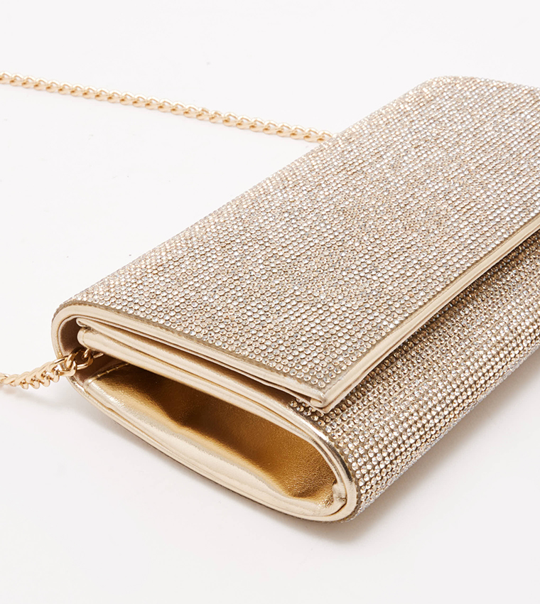 Buy Aldo FAHARI Embellished Clutch Bag In CHAMPAGNE 6thStreet UAE