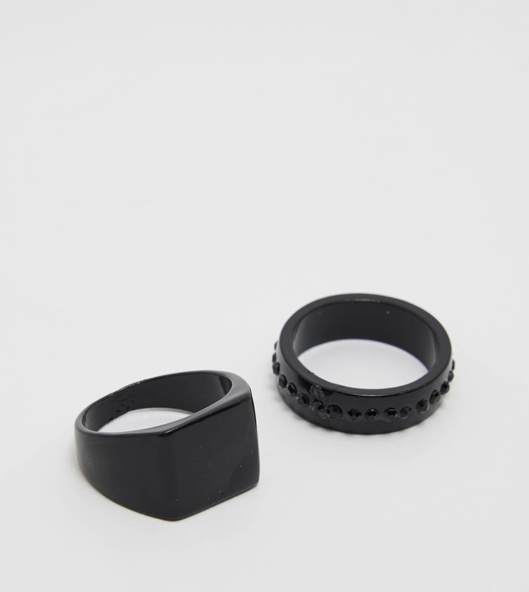 SEVELIDIEN 2-Pack Embellished Rings