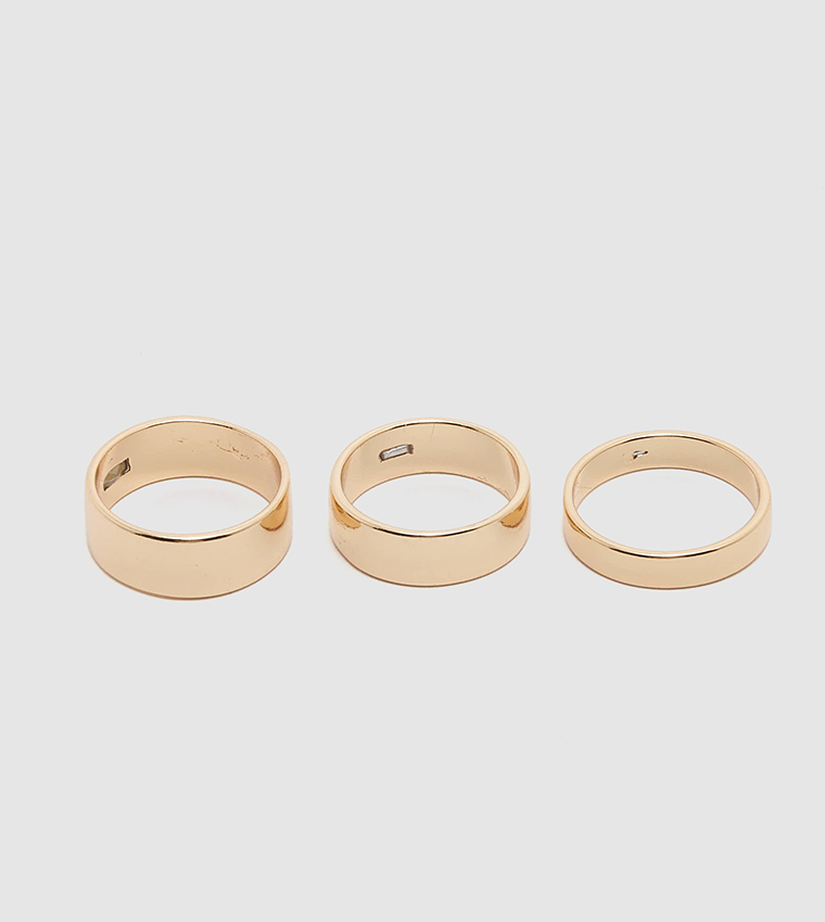 FODIA 3 Pack Embellished Rings