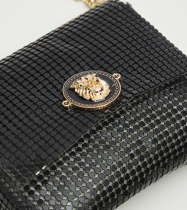 WIGOLLAHB Metal Accent Crossbody Bag