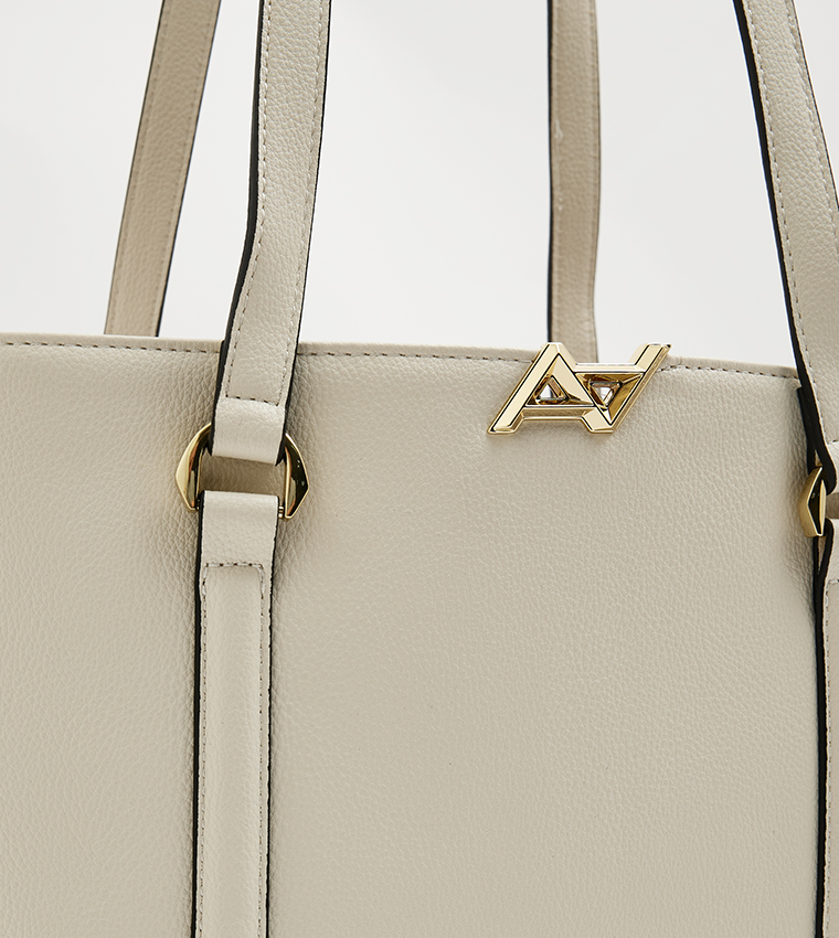 LALAENTAR Metal Accent Tote Bag