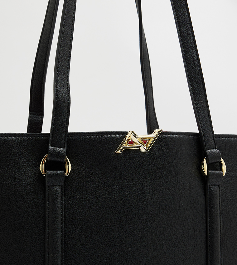 LALAENTAR Metal Accent Tote Bag