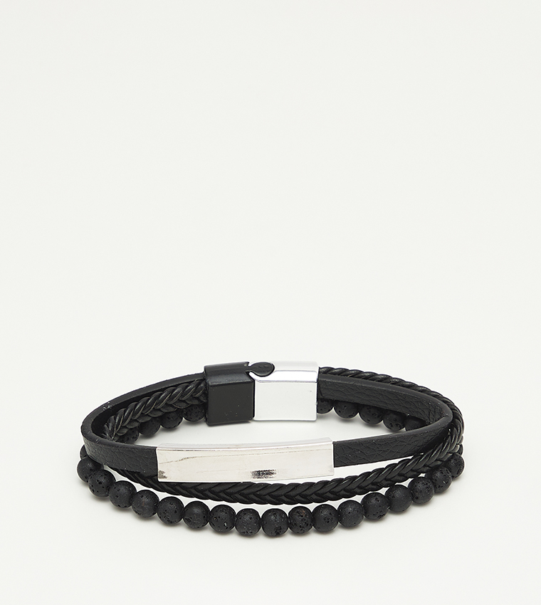 Buy Call It Spring RHIAWYN 3 Layer Bracelet In Black