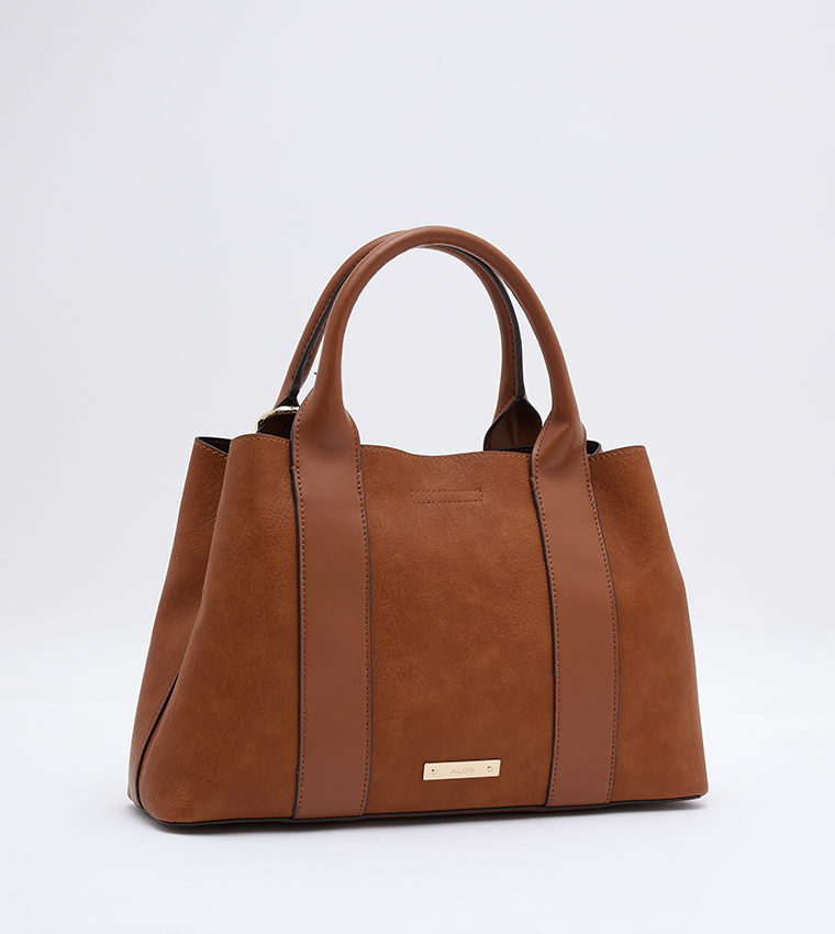 Buy Aldo MUTSE Logo Detail Satchel Bag In Brown | 6thStreet UAE