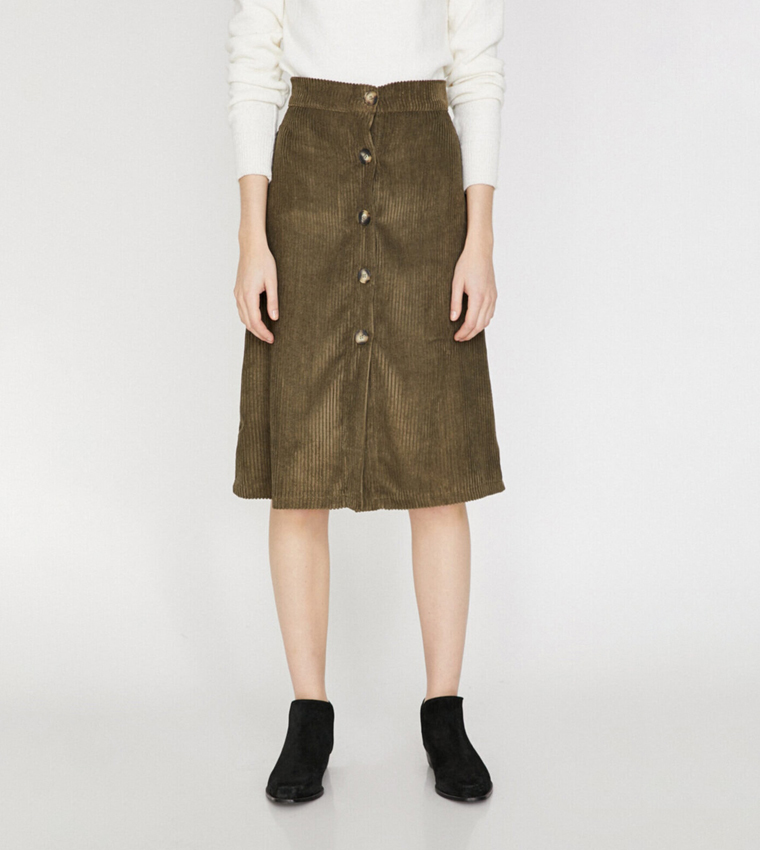 Buy Koton Casual Regular Fit Skirt In Khaki 6thStreet Bahrain