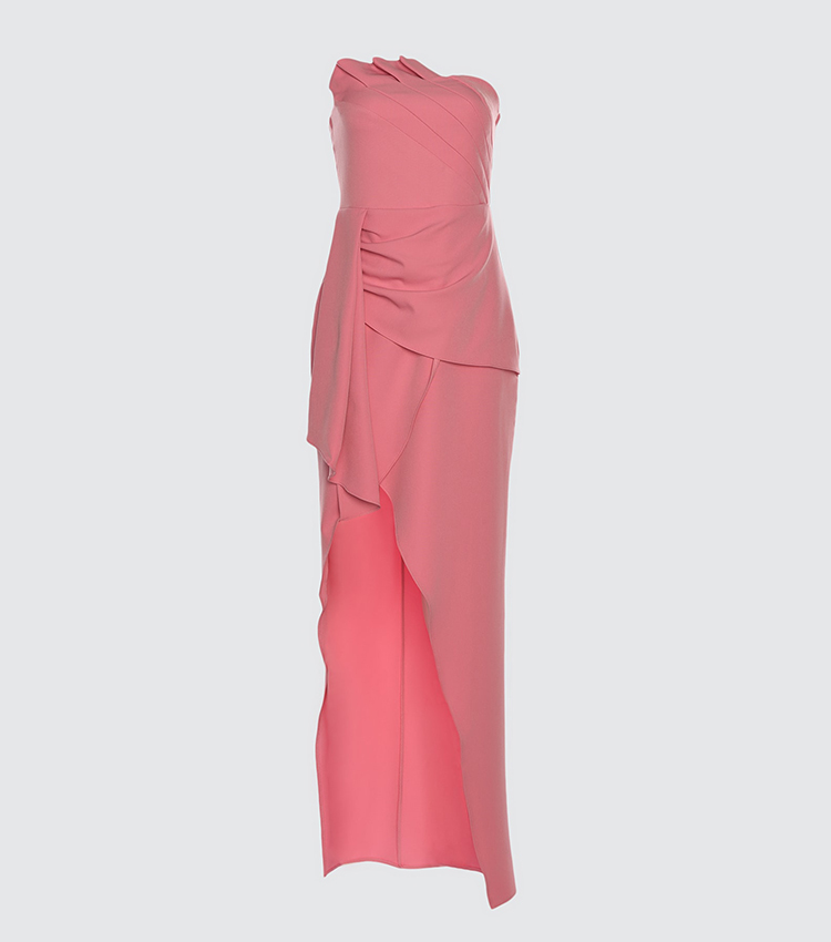 Buy Trendyol Collar Detailed Evening Dress & Graduation Gown In Pink 