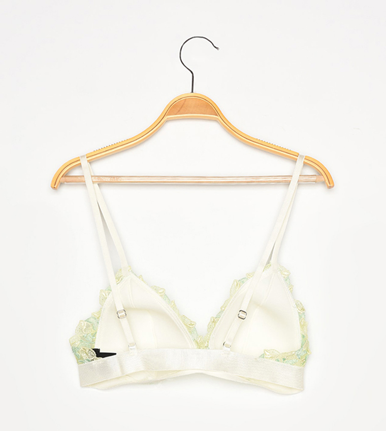 Demi Cup | la Vie en Rose Womens Push-up Plunge Demi Bra Cool Mint