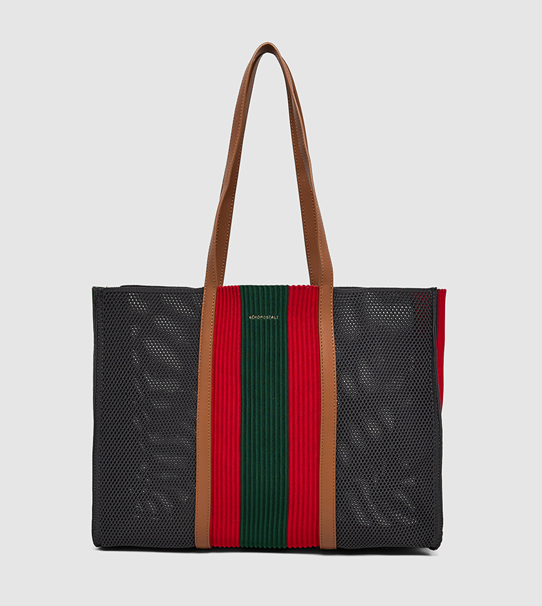 Color Block Shoulder Bag with Pouch
