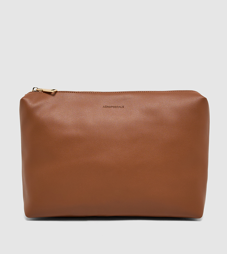 Color Block Shoulder Bag with Pouch